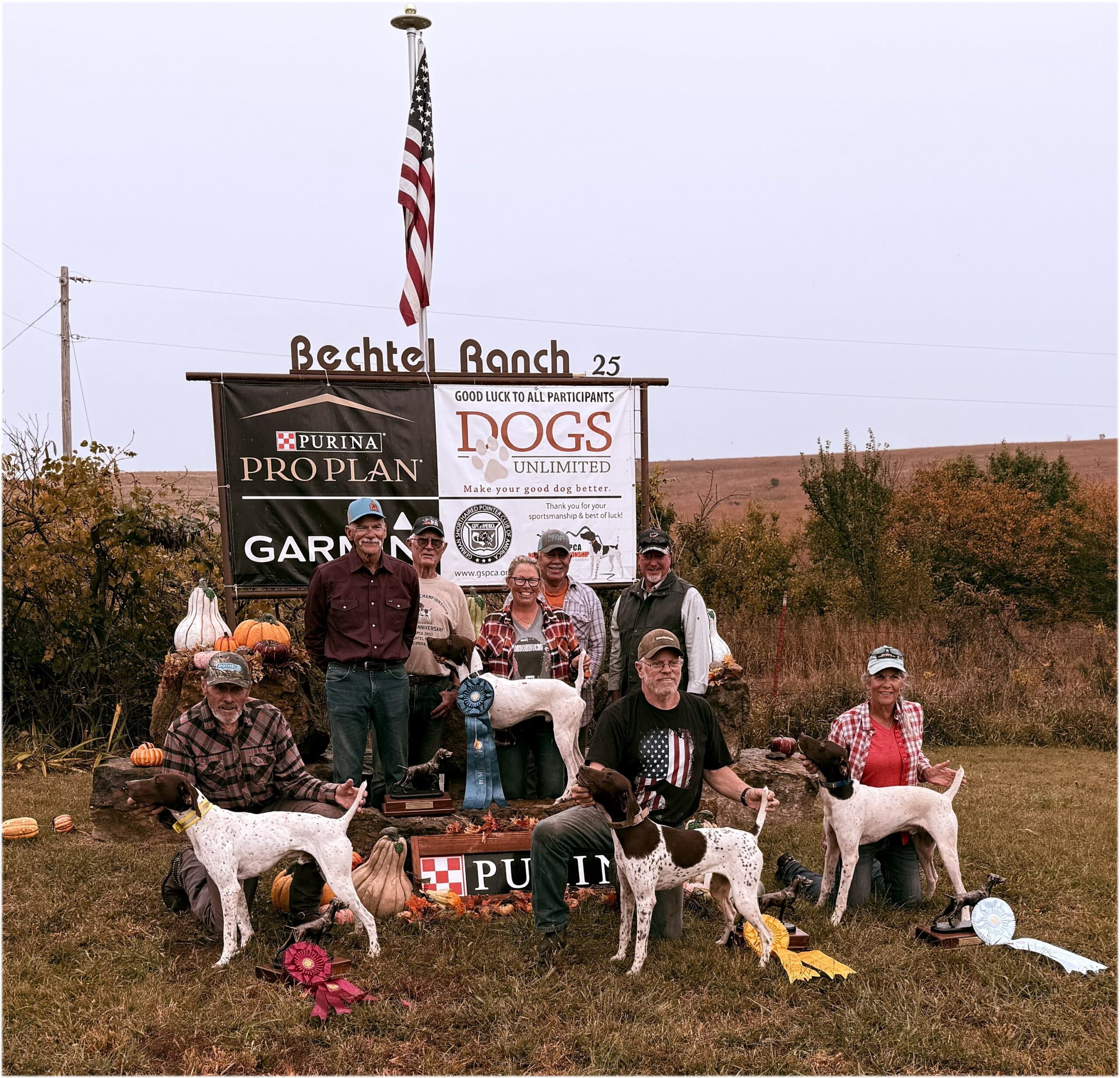 photo of the winners of the gspca 2025 national field futurity